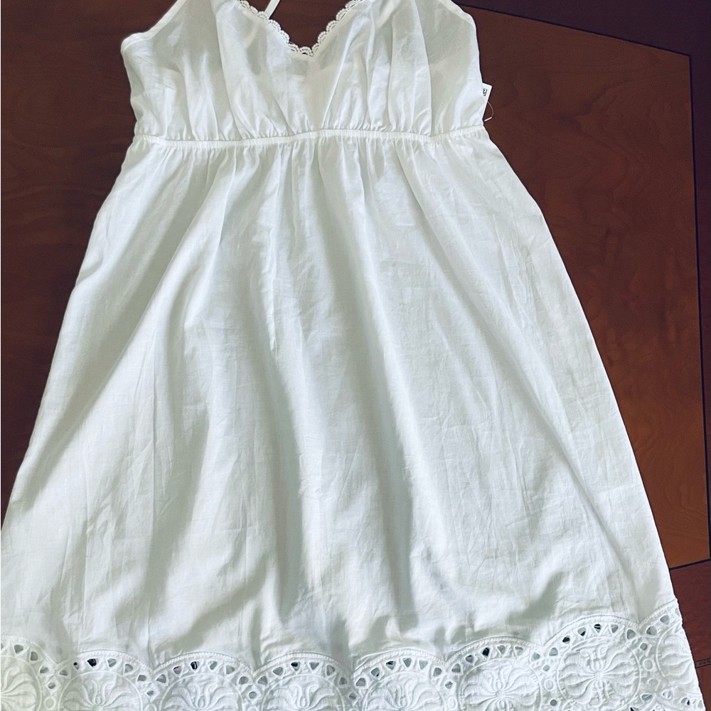 NWT Charter Club White Lace Detail Nightgown